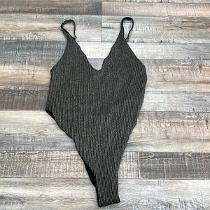 Deep v height cut one piece